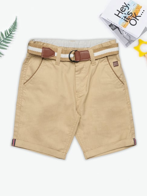 Pantaloons Junior Boys Indian Tan Shorts