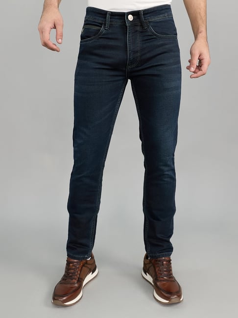 Monte Carlo Dark Blue Regular Solid Jeans