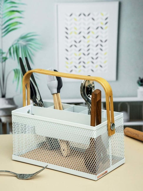 Goodhomes White Cutlery Stand