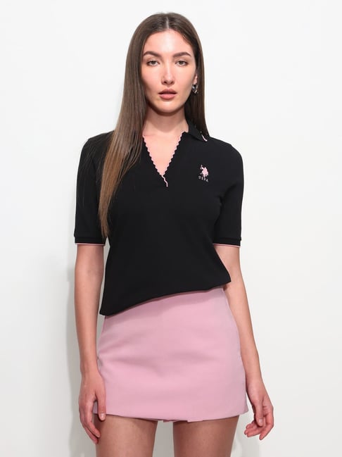 U.S. Polo Assn. Black Regular Fit Polo T-Shirt