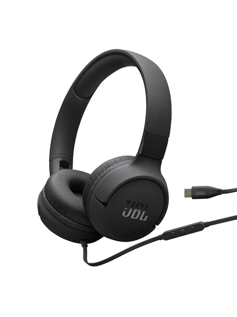 Jbl Tune 520C On Ear Type C Wired Headphone Pure Bass Sound (Black)