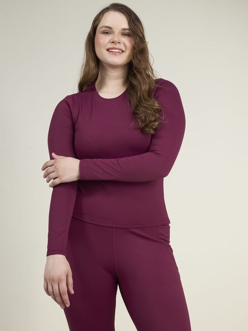 Cava Athleisure Burgundy Sports T-shirt