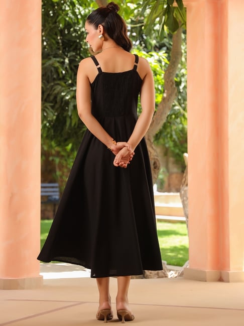 strapless black dress long Maxi Dress Black Long Dress Elio Strapless Satin Maxi Dress Size 0 main image 0