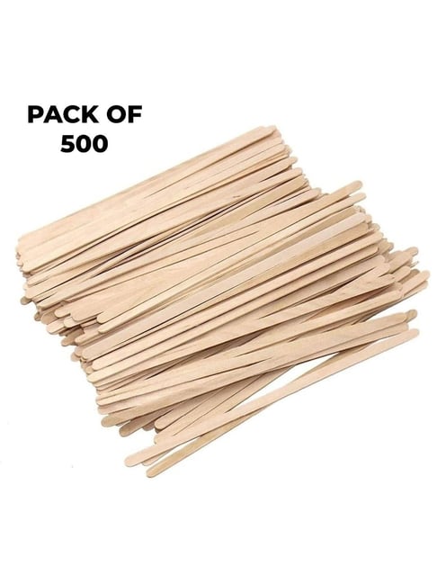 HAZEL Cream Wooden Disposable Eco-Friendly Stirrers for Tea, Coffee -Pack of 500