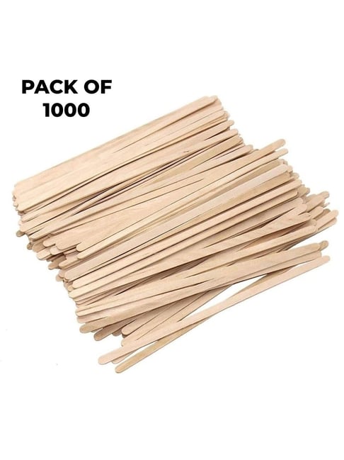 HAZEL Cream Wooden Disposable Eco-Friendly Stirrers for Tea, Coffee - Pack of 1000