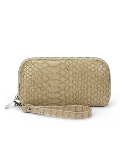 Mochi Beige Animal Small Zip Around Wallet
