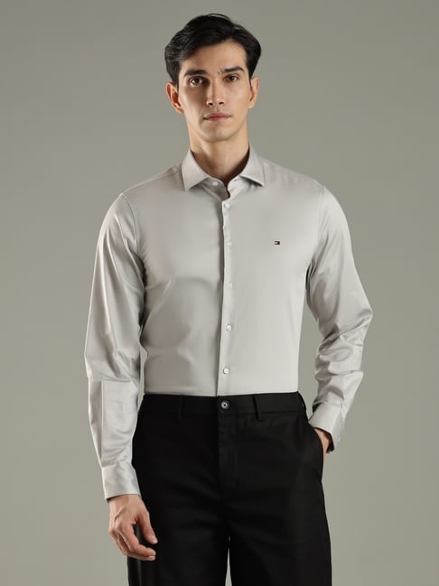 TOMMY HILFIGER Grey Slim Fit Shirt-image-42