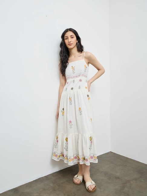 ヌキテパ Poplin Paisley Embroidery Dress MP000000030065093_437Wx649H_20