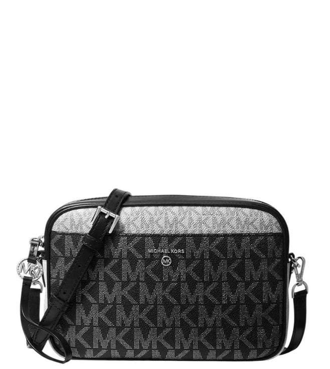 Michael Kors Black Jet Set Logo Medium Cross Body Bag