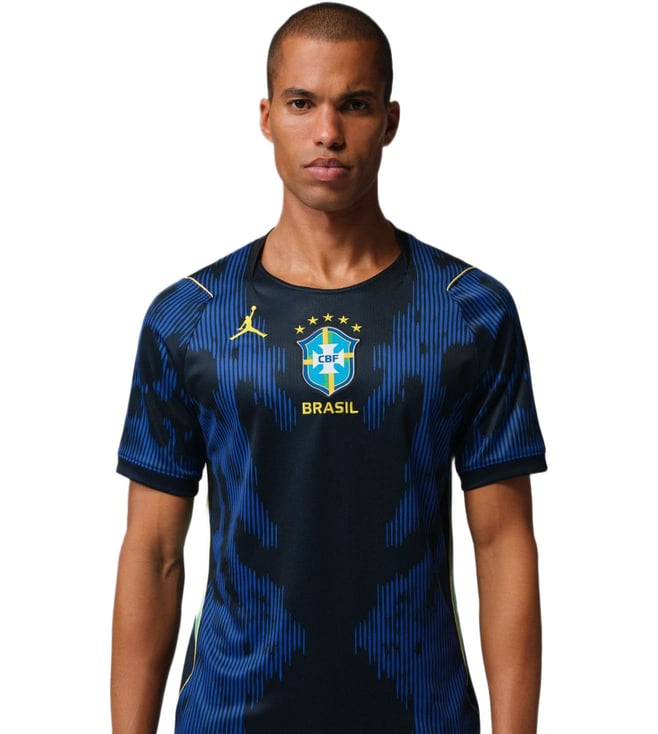 Nike Old Royal, Black & P109C CBF BRAZIL 2026 DF SS STAD AW3 Printed Regular Fit Jersey