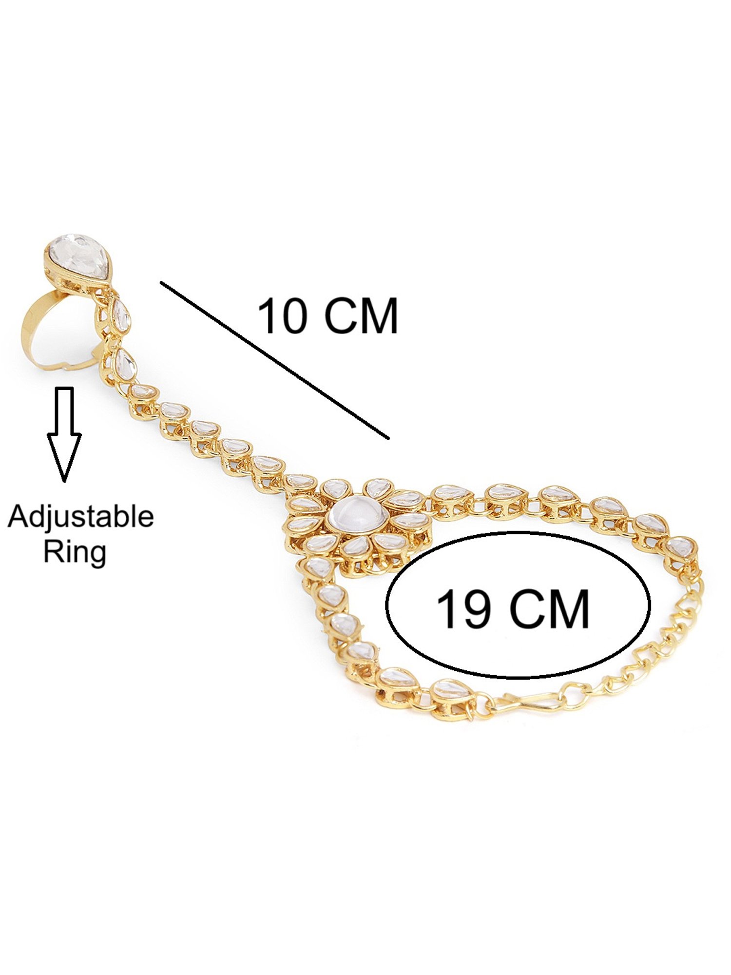 Buy Oomph Golden Hand Harness Bracelet for Women Online At Best