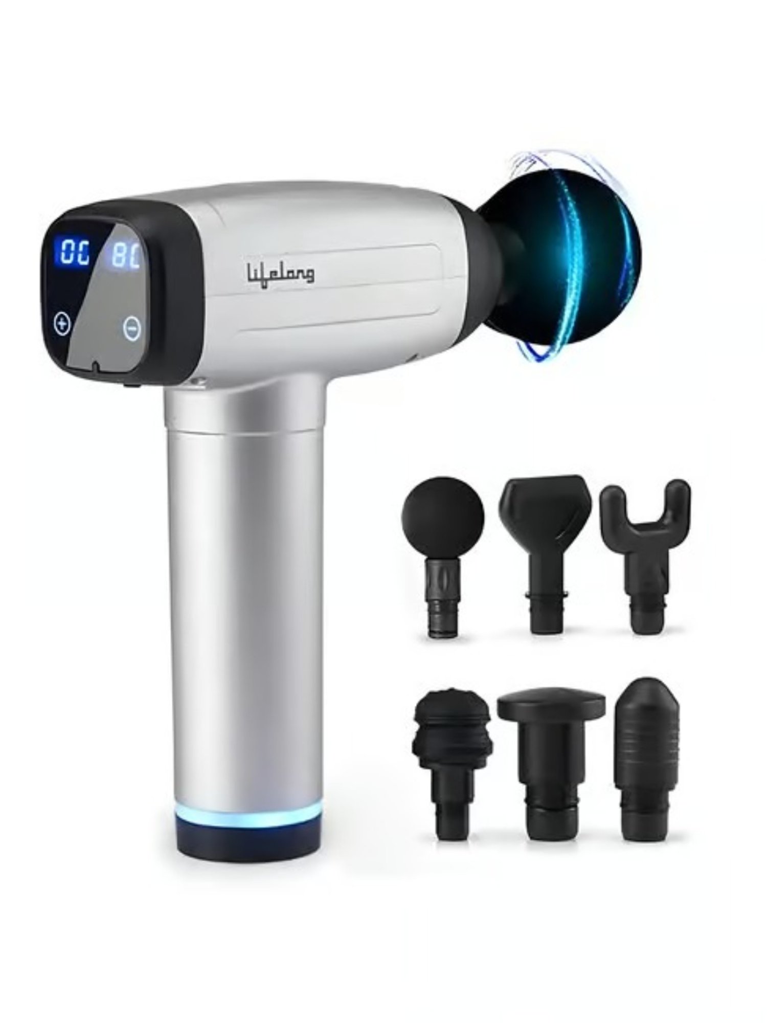 Lifelong Gun Massager Deep Tissue - 6 Specialized Heads for Pain