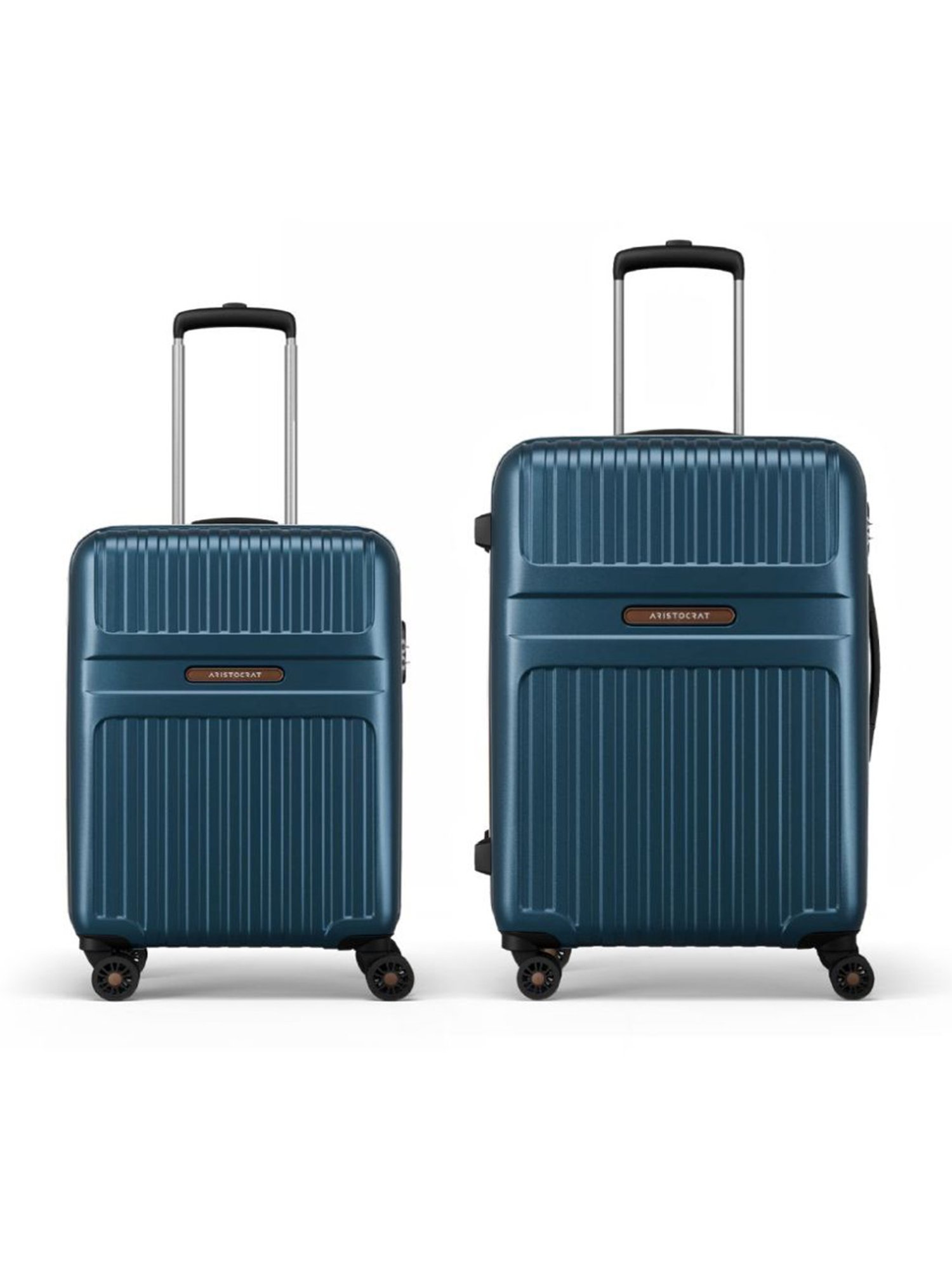 激レア Aristocrat Back No.1 High Finish Aristocrat Atlas Teal Blue Textured Large Hard Sided Checked
