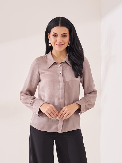 Latin Quarters Beige Polyester Shirt-picture-34
