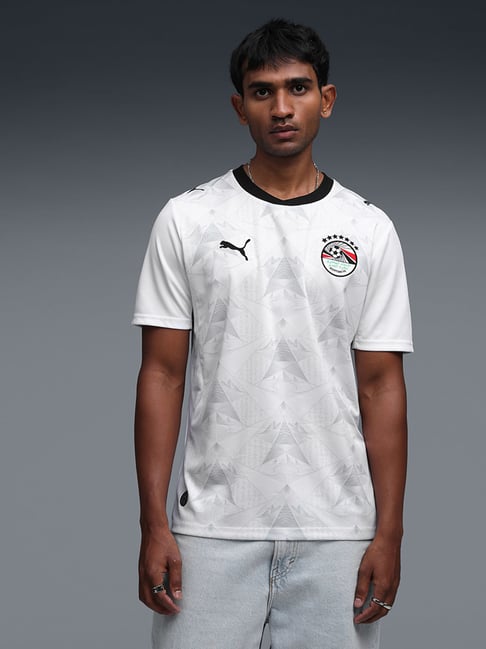Puma White & Feather Gray Regular Fit Printed Jersey-picture-15