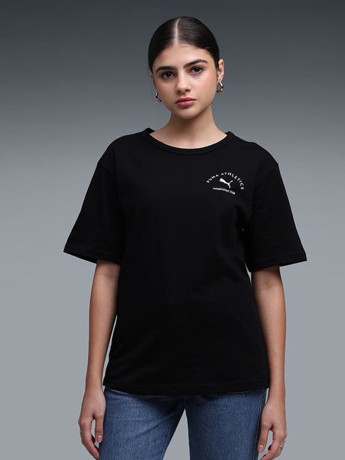 Puma Black Cotton Relaxed Fit Printed Sports T-Shirt-picture-21