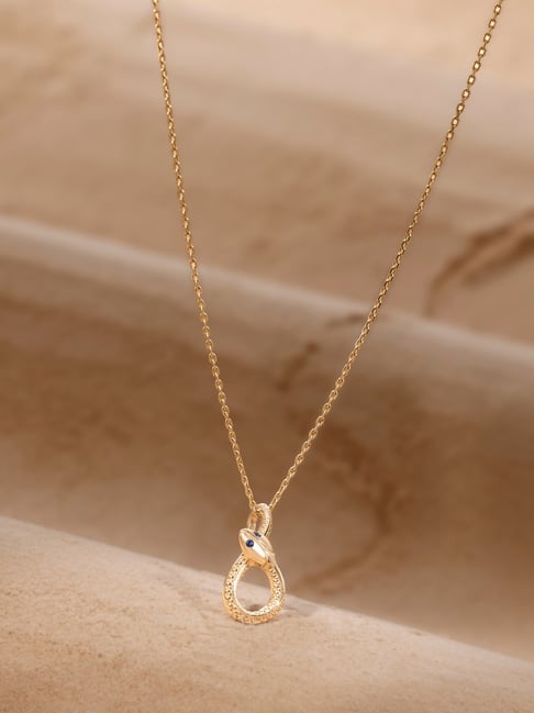 Mia by Tanishq 14k (585) Yellow Gold Serpent Flow Pendant for Women
