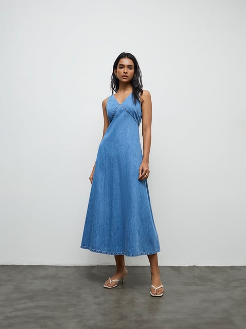 westside denim dress Westside Denim Dress For Women