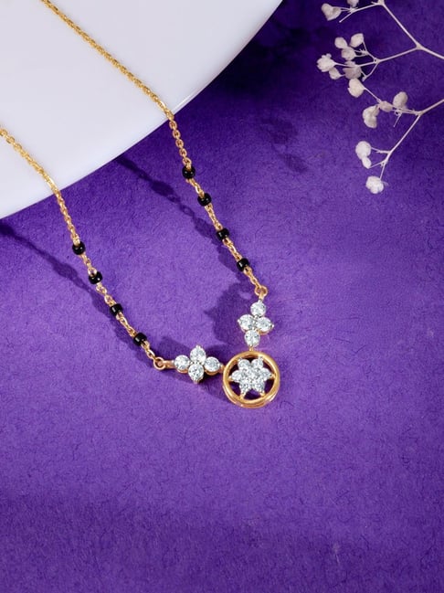 GIVA 14k Gold Swapna Lab Grown Diamond Mangalsutra