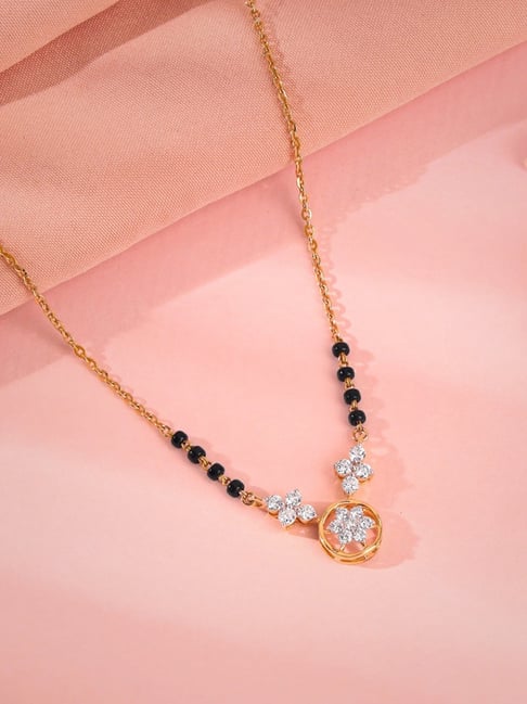 GIVA 14k Gold Swapna Lab Grown Diamond Mangalsutra