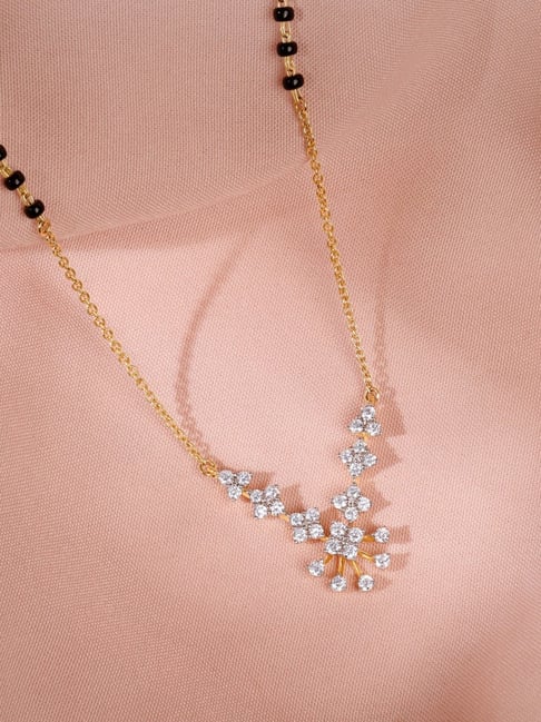 GIVA 14k Gold Nethra Lab Grown Diamond Mangalsutra