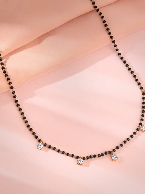 GIVA 14k Gold Ankitha Lab Grown Diamond Mangalsutra
