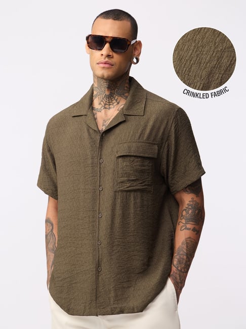 The Souled Store Green Regular Fit Shirt-picture-37