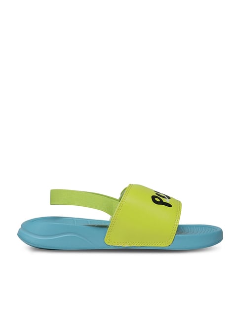 Puma Kids Lime Pow Back Strap Sandals