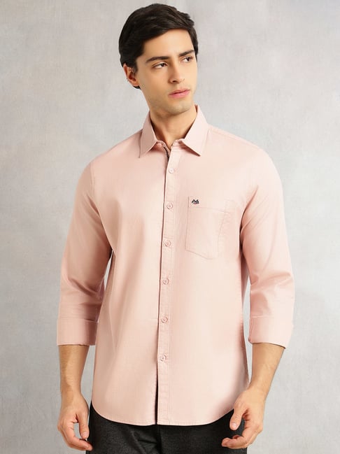 Thomas Scott Pink Cotton Slim Fit shirt-picture-19