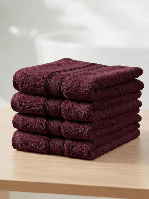 Monte Carlo Windsor Wine Essential Cotton Face Towel Jasper 4 Pc Set Pvc - 400 GSM-picture-41