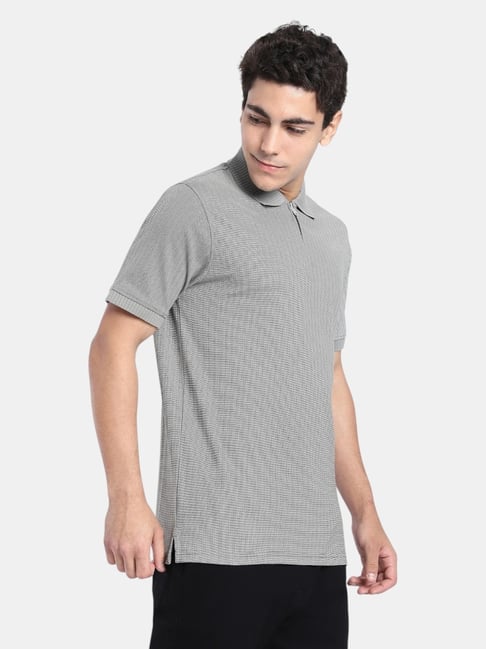 R&B Light Green Woven Design Regular Fit T-Shirt-picture-24