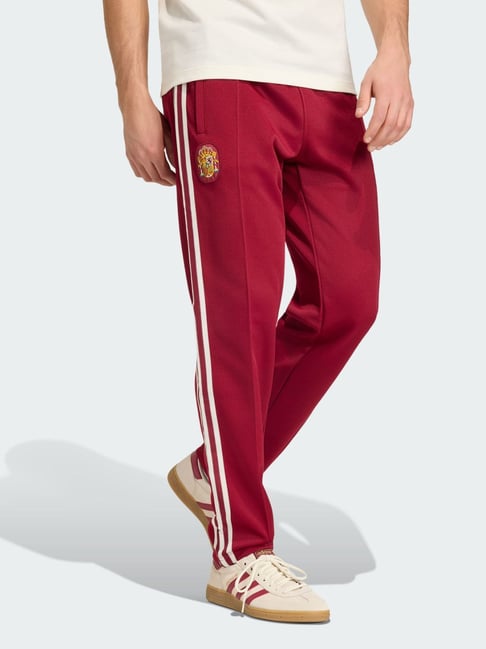 adidas Fef Og Tp Burgundy Regular Fit Striped Sports Trackpants-image-28