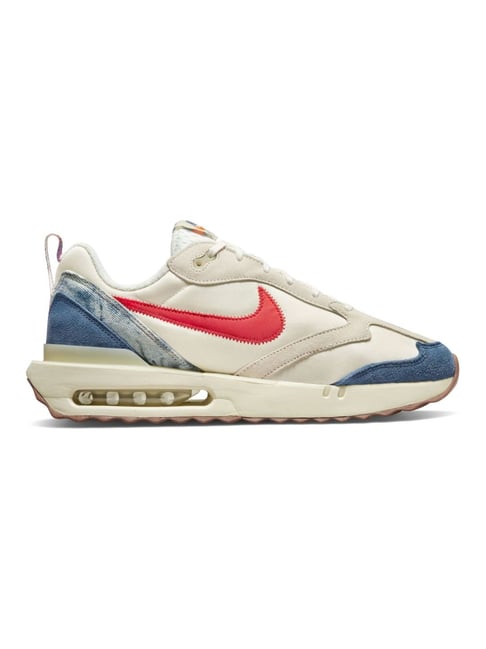 Nike Men's AIR MAX DAWN Coconut Milk & Track Red Fossil Casual Sneakers-picture-36