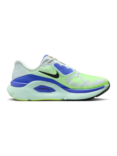 Nike Men's STRUCTURE PLUS White & Black Spruce Volt Ice Barely Green Running Shoes-picture-37