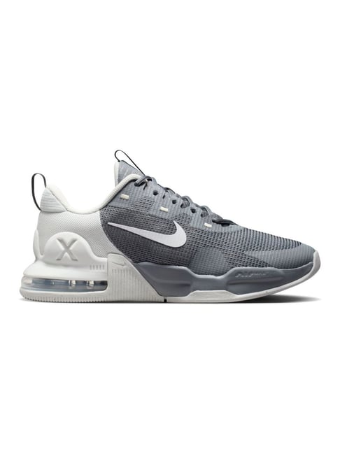 Nike Men's AIR MAX ALPHA TRAINER 5 Cool Grey & White Photon Dust Light Bone Training Shoes