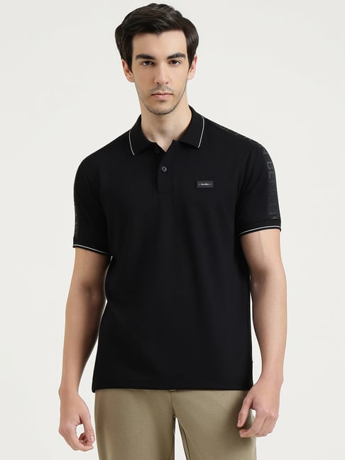 United Colors Of Benetton Black Relaxed Fit Polo T-Shirt-picture-24