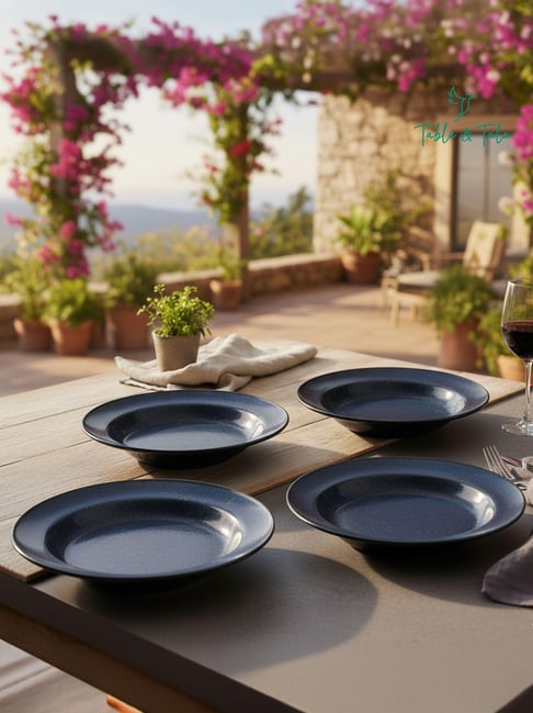 Table & Tale Black Porcelain Bowls - Set of 4-picture-12