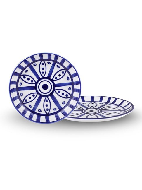 Table & Tale Blue Porcelain Dinner Plates - Set of 2-picture-24