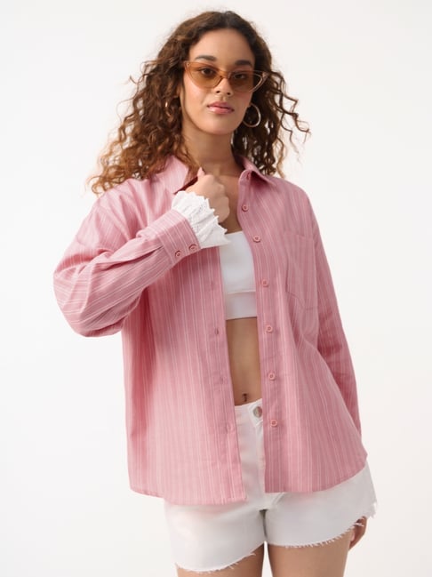 The Souled Store Tss Originals Angel Eyes Women Boyfriend Shirt-picture-13