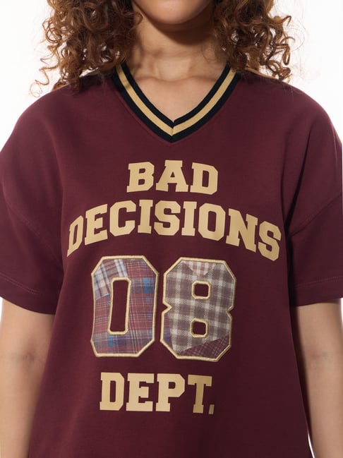 The Souled Store Tss Originals Bad Decisions Women Oversized T-Shirt