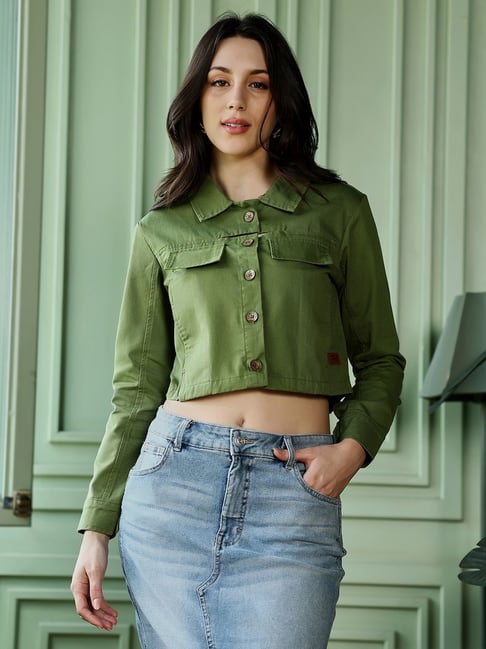 PINACOLADA Green Cotton Regular Fit Jacket-picture-10
