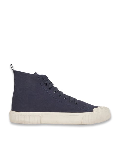 Styli Men's Navy Ankle High Sneakers-image-36