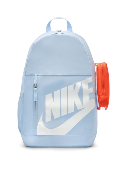 Nike Hydrogen Blue & Orange & White Elemental Printed Backpack with Shoe Bag