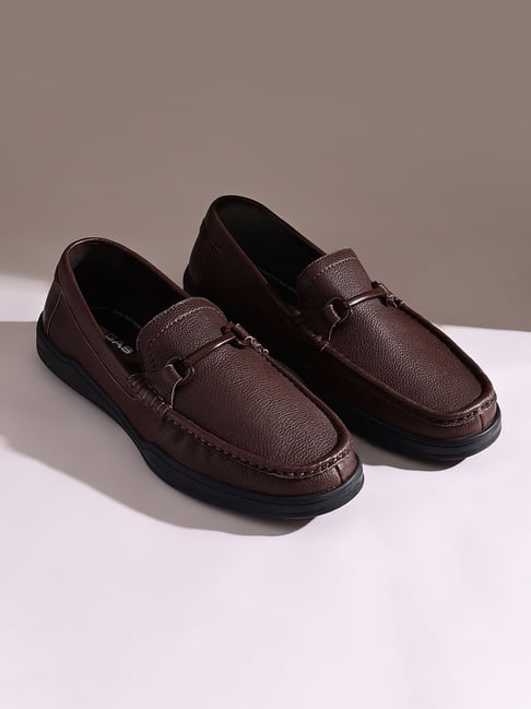 Gas Men's Stride Noir Brown Casual Loafers-picture-27