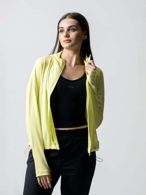 STRCH Neon Green Solid Long Sleeves Sports Jacket-picture-21