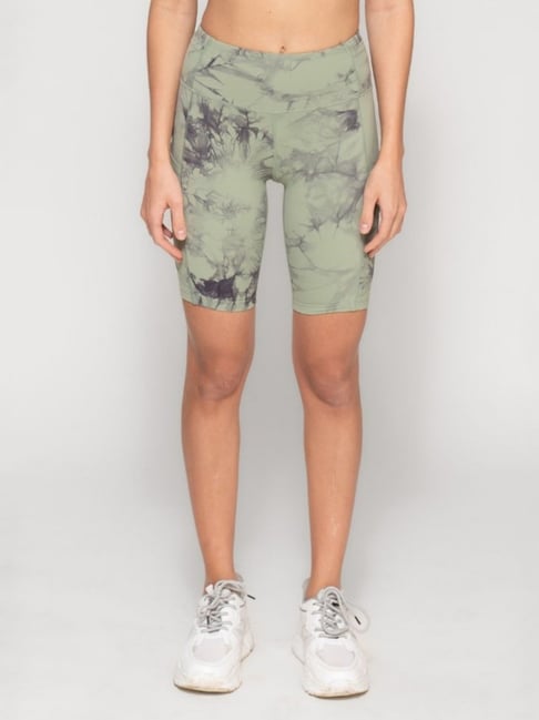 STRCH Green Abstract Sports Shorts-picture-15