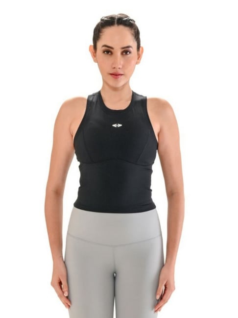 STRCH Black Solid Sleeveless Top-picture-17