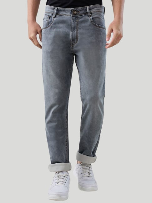 Parx Grey Straight Fit Jeans-picture-10