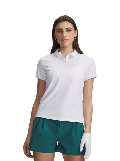 UNDER ARMOUR White Drive Chill Slim Fit Polo T-Shirt-picture-25