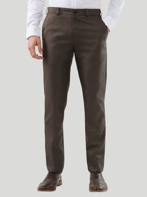 Raymond Brown Relaxed Fit Checked Trousers